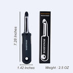 Premium Vegetable Peeler - Soft Grip & Ergonomic Handle - Skin Peeler for Veggies & Fruits - Dishwasher Safe I-Shape Potato Peeler - Black
