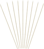 400 Count | KingSeal Natural Bamboo Wood Grilling Skewers for Shish Kebabs, BBQ, and Fruit Arrangements, 6 Inch x 2.5mm Diameter - 4 Packs x 100 Skewers