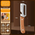 Premium Vegetable Peeler with Wooden Handle and Bottle Opener Stainless Steel Blade Kitchen Tool for Fruit Apple Potato Pumpkin Papaya Zucchini