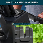 Home Hero Kitchen Knife Set - Wooden Knife Block Organizer - High Carbon Stainless Steel Blades - Ergonomic Handles with Built-In Sharpener & Kitchen Scissors - 16-Pc, Black