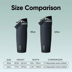 Owala FreeSip Sway Insulated Stainless Steel Water Bottle with Two-Way Spout, Built-In Straw and Bucket Handle, Made for Travel, School, and Sports, 40oz, BPA Free, Leak Proof, Foggy Tide