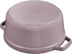 STAUB Cast Iron 7-qt Round Cocotte - Lilac