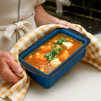Silicone Freezer Tray With Lid, 2 Large 4 Cup Large Soup Freezer Molds Container for Meal Prepping, Ice Cube Tray, Perfect for Storing Leftovers, Sauces, Lasagna, 2-Pack