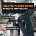 Commercial Immersion Blender, 500W Heavy Huty Hand Blender, With 20 Inch Detachable Shaft, 48 Gallons Capacity, Professional Industrial Grade Commercial Hand Mixer.