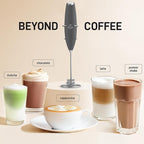 Zulay Kitchen Tornado Whisk Milk Frother with 4 AA Duracell Batteries - Triple Whisk for More Power - Handheld Coffee Frother with Stand - Drink Mixer for Lattes, Matcha & Protein Shakes