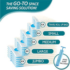 30 Pack Vacuum Storage Bags, Space Saver Vacuum Storage Bags, Vacuum Seal Bags for Clothing, Clothes, Comforters and Blankets, Hand Pump Included
