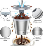 Reusable K Cups and Coffee Pods,Universal Stainless Steel K Cups for Keurig 2.0 and 1.0 Coffee Makers Machine Non-BPA(1pack)