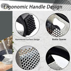 Stainless Steel Garlic Press, Garlic Press Rocker Garlic Masher Garlic Masher for Mashing Garlic, Kitchen Tools with Ergonomic Handle, Garlic Peeler