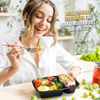 Glotoch 10 Pack 32OZ Meal Prep Containers Reusable Microwave Safe,Extra Large &Thick Food Storage Containers With Lids, Durable Bento Boxes BPA-free, Stackable, Dishwasher/Freezer Safe