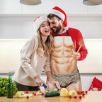 Funny Men Cooking Grilling Aprons Muscles Guy BBQ Funny Gag Gifts for Christmas, White Elephant Gift Exchange (Muscleman, One Size)