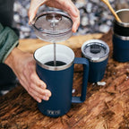 YETI Rambler 64 oz. French Press Coffee Maker, Big Wave Blue
