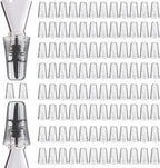 Chengu 100 Pieces Liquor Bottle Toppers for Liquor Pour Bottle Covers Universal Pour Dispenser Bar Dust Translucent Rubber Spout Covers for Home Kitchen Tools Supplies