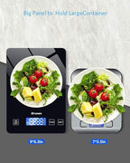 Large Digital Kitchen Scale, Drcowu 15kg Food Kitchen Scales for Baking, Cooking, Keto and Meal Prep, Food Weight Scale with 1g Accuracy and LCD Display, Easy to Read, Grams and Oz (Black)