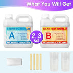 STARTSO WORLD Silicone Mold Making Kit 20A, 80OZ Platinum Liquid Silicone Rubber for Mold Making, Fast Cure & Food Safe Silicone Mold Maker, Ideal for Casting Resin Molds/Silicone Molds 1:1 by Volume