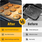 Parchment Paper Sheets for Baking 12-16 IN Precut Non-Stick Parchment Paper Unbleached Baking Sheet Paper for Air Fryer,Baking,Sandwich,Grilling,Steaming,Suitable For Bread Cake Cookies 50p