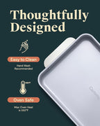 Caraway Non-Stick Ceramic 9”x13” Rectangle Pan Duo - Naturally Slick Ceramic Coating - Non-Toxic, PTFE & PFOA Free - Perfect for Brownies, Lasagnas, and More - Navy