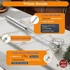 Stainless Steel Semi Automatic Whisk Egg Beater Whizzy Whisk, Hand Push Blender Kitchen Mixer Wisking Tool for Blending Cooking Gadgets(10in)