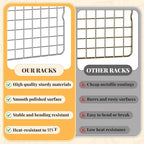 Cooling Racks for Cooking and Baking - 2 PCS 10" x 15" Grid Wire Baking Rack for Oven Cooking, Baking, Grilling, Roasting - Dishwasher Safe Bacon Rack - Fits Jelly Roll Cookie Sheet Pan