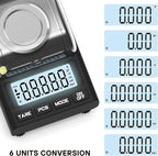 WEIGHTMAN Milligram Scale 100g x 0.001g, Mg Scale with 50g Calibration Weight and Accessories, Powder Scale for Reloading