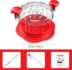 Chicken Shredder Large Chicken Breast Shredder Tool Twist with Brush&Fork, Visible Meat Shredder Machine, Anti-Slip Strip, Ergonomic Handle, BPA Free, Suitable for Pork Beef Chicken(Red)
