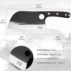 SHANGDAO Meat Cleaver Knife 7.8", Butcher Knife for Meat Cutting, High-carbon steel Chopper Knife, Vegetable Cleavers, Forged Blade & Wood Handle, Camping Thanksgiving Christmas Gifts