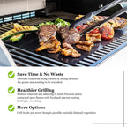 UBeesize 7 Pack Black Grill Mats for Outdoor Grill, Heavy Duty BBQ Grilling Matt & Oven Liners, Resuable, Easy to Clean, Works on Gas Charcoal Electric Grill, Smoker, Oven -15.75 x 13 Inch