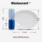 Stoneware Coupe Commercial Grade Dinnerware, Bright White, Oval Platter 11.75" x 8", Case of 12