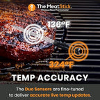 MeatStick X- Wireless Meat Thermometer for Grilling and Smoking, Smart Meat Thermometer 500ft+ Range, Grill Thermometer, Meat Probe for Smoker, Bluetooth Temperature Probe