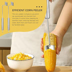 2 Pack Corn Peeler, Stainless steel corn stripping tool, Corn on The Cob Remover, Corn Stripper for Corn on the Cob,Quickly Shucking Corn Kernel Remover Tool, 9.8Inch