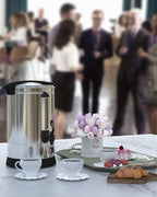 Garvee 100 Cup Fast Brew Commercial Coffee Urn, Food Grade Stainless Steel Large Capacity Coffee Maker Perfect for Church, Meeting rooms, Lounges, and Other Large Gatherings-14 L