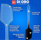 DI ORO Silicone Spatula Set - Rubber Kitchen Spatulas for Baking, Cooking, & Mixing - 600°F Heat-Resistant & BPA Free Silicone Scraper Spatulas for Nonstick Cookware - Dishwasher Safe (4pc, Black)