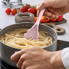 Silicone Cooking Utensils Set - 446°F Heat Resistant Kitchen Utensils,Turner Tongs,Spatula,Spoon,Brush,Whisk,Kitchen Utensil Gadgets Tools Set for Nonstick Cookware,Dishwasher Safe BPA Free(Pink)