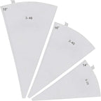 LoveBB 3 Pack Reusable Pastry Piping Bags, 14, 16, 18 Inch Canvas Cake Decorating Bags