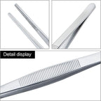 6.5 Inch Kitchen Tweezers Fine Tweezer Tongs, MSY BIGSUNNY Stainless Steel Food Tweezers Multi-function Cooking Tongs Kitchen Serving Tong