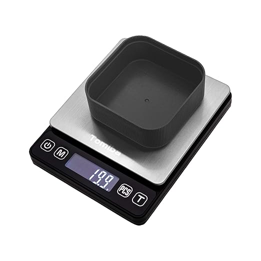 Precision Scale with Hold Function - Tomiba 3000g 0.01oz/0.1g Small Cooking Mini Food Scale Portable Electronic Jewelry Scale Batteries Included