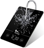 Himaly Digital Kitchen Scales Food Scale with Tempered Glass Platform,Electronic Cooking Scale with LCD Display, Multifunction Weighing Scale for Baking, Tare Function, 5kg/11LB