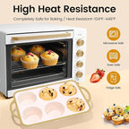 Silicone Jumbo Muffin Pan with Metal Frame, Non Stick Food Grade Silicone Large Muffin Pan, with Handles 6 Cup,BPA-Free and Dishwasher Safe, Jumbo Cupcake Pans - 2 Piece Light Yellow