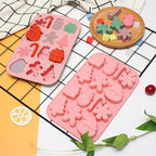 Christmas Molds Silicone Chocolate Molds Christmas Tree Santa Claus Gingerbread Cane Candy Molds 3pcs for Resin, Ice Cube, Soap, Cake Topper