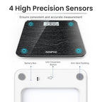 RENPHO Digital Bathroom Scale, Highly Accurate Body Weight Scale with Lighted LED Display, Round Corner Design, 400 lb, Core 1S, Marble
