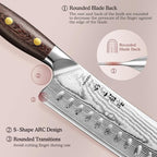 HEZHEN Nakiri Knife,7.4 Inches, 67 Layers Damascus Steel Japanese Vegetable Knife for Professional Chefs and Home, Micarta Handle,Gift Ready
