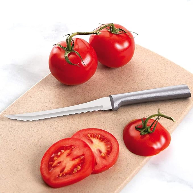 Rada Cutlery 3-piece Peel, Pare & Slice Knife Gift Set (S18), Stainless Steel Hollow Ground Blades, Made in USA, Silver Handles