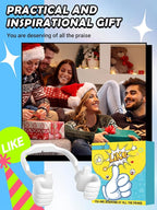 Stocking Stuffers for Men Women Teens Kids: Thumbs Up Lazy Phone Stand Holder for Desk Funny Gadgets for Teenage Boys Girls Dad Father Mother Mom Son Daughter Husband Wife Adults Gifts for Christmas
