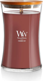 WoodWick Cinnamon Chai Holiday Candle Gifts for Women and Men, 21.5 oz Large Hourglass Candle with Crackling Wick