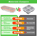Stainless Steel Snackle Container For Adults, Reusable Bento Lunch Box Snack Containers,3 Compartment Divided Food For Home Work Travel