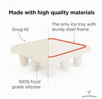 Moss and Fawn Ice Cube Tray - Forage Feeder Freezer & Teething Popsicle Mold for Breast Milk, Formula, Bone Broth, Purees, & Baby Food - BPA, Lead, & PVC-Free - Ecru