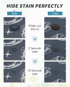 AMOAMI Coffee Mat Hide Stain Rubber Backed Absorbent Dish Drying Mat for Kitchen Counter - Fits Under Coffee Maker & Machine - Dust Blue (17X31.5)