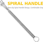 Anaeat Mini Wire Whisks, Set of 2 Portable Stainless Steel Kitchen Tiny Whisk & Egg Beater with Thick Wire - Sturdy Small Mixing Balloon for Cooking, Blending, Whiping, Beating and Stirring (5" + 7")