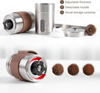 LHS Pour Over Coffee Maker Set - 4 Piece Kit Includes Gooseneck Kettle, Removable Coffee Mill Grinder, 500ML Cup & Coffee Dripper Brewer with Lid, Perfect for Home Brewing and Travel