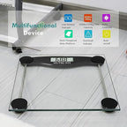 Digital Bathroom Scale for Body Weight Accurate, Smart Weighing Scale Bath Electronic Scale Kg for Weight Loss, 330lbs Capacity, Large Display, Black