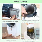 Electric Vegetable Slicer, Salad Shooter, 3-in-1 Electronic Fruit Shredder, Cheese Grater for Home Kitchen Use, Electric Grater with 3 Type Blades Stainless SteelA